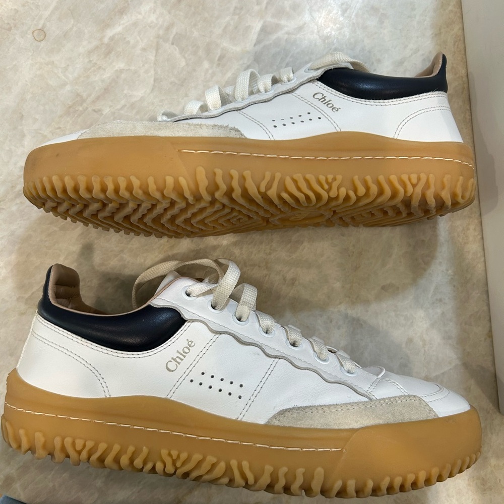 White and Tan women’s  Sneakers